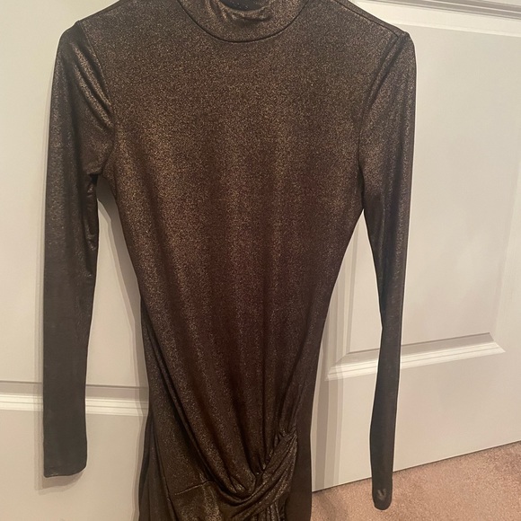 Brown shimmer dress size XS - Picture 2 of 5